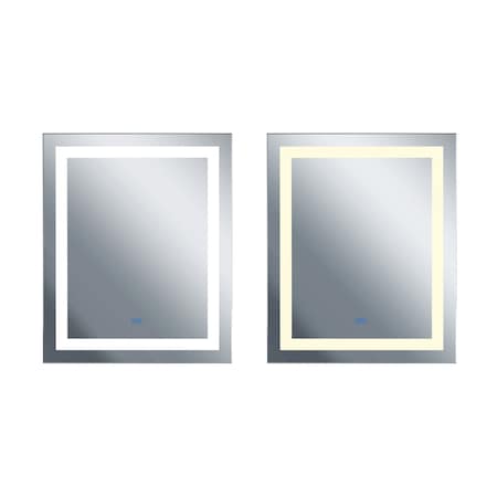 Rectangle Matte White Led 32 In. Mirror From Our Abril Collection